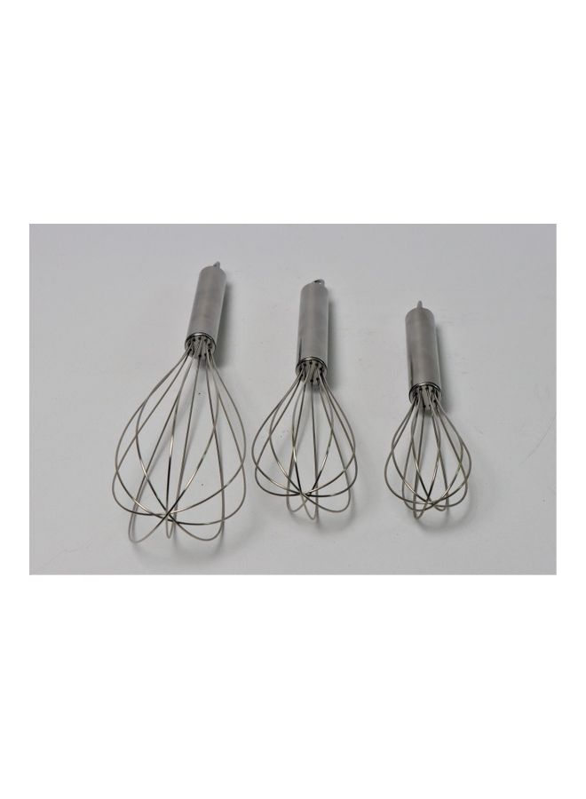 general 3-Piece Egg Whisk Set Silver - Image 1