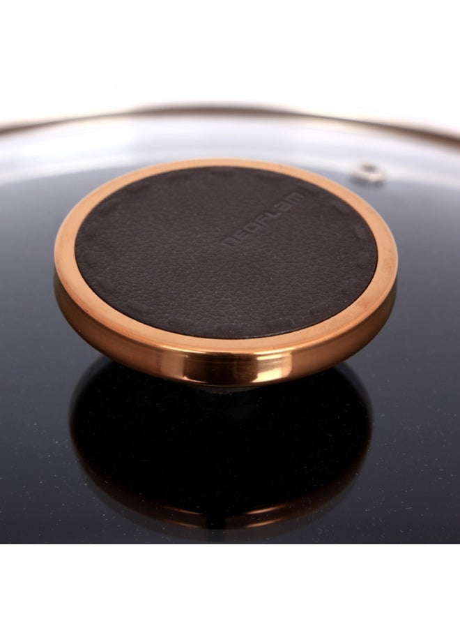 نيو فلام طقم أدوات طهي نوبلس مطلية بالسيراميك من 10 قطع أسود 28سم - Image 3