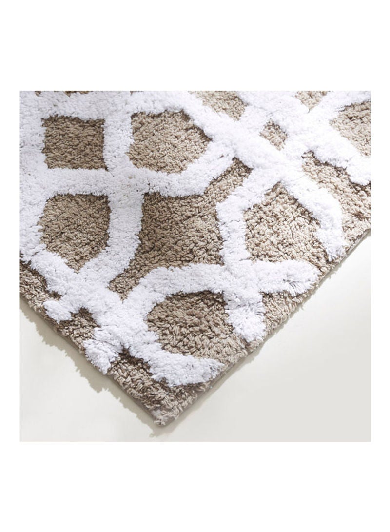 Home Box Eli Bath Mat Brown/White 50x80cm  - Image 3