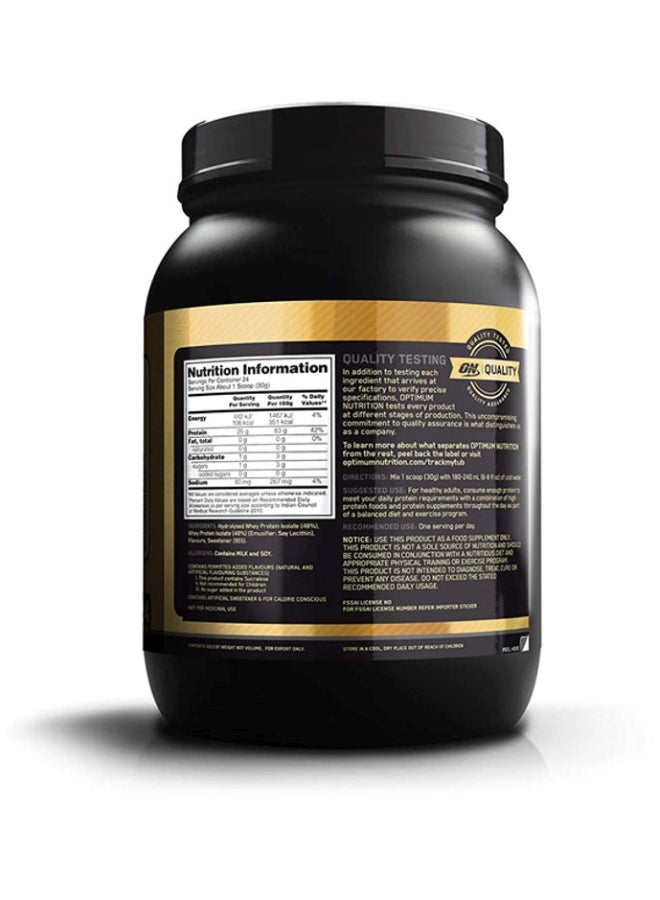 Optimum Nutrition - Gold Standard Protein Isolate - Rich Vanilla - Image 1