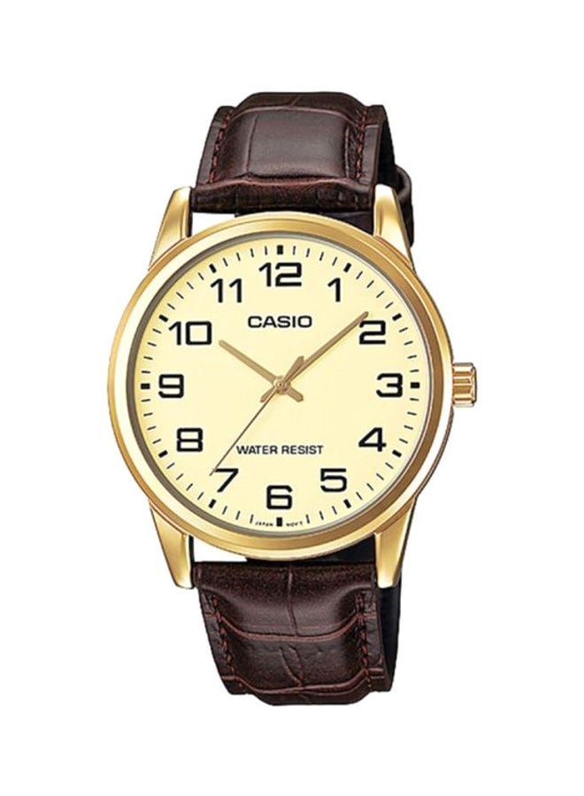 CASIO Men's Dress Analog Watch MTP-V001GL-9BUDF - 38 mm - Brown - Image 1