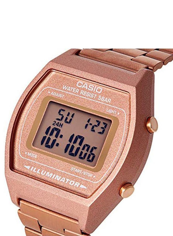 CASIO - Women's Vintage Collection Youth Water Resistant Digital Watch B640WC-5ADF - 35 mm - Rose Gold - Image 1