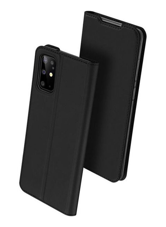 For Samsung Galaxy S20 Plus Flip Phone Case Business Card AntiFall Protection Cover Black 