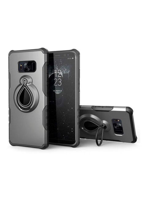Smartlegend Samsung Galaxy S8 Case With Metal Ring Holder Grey