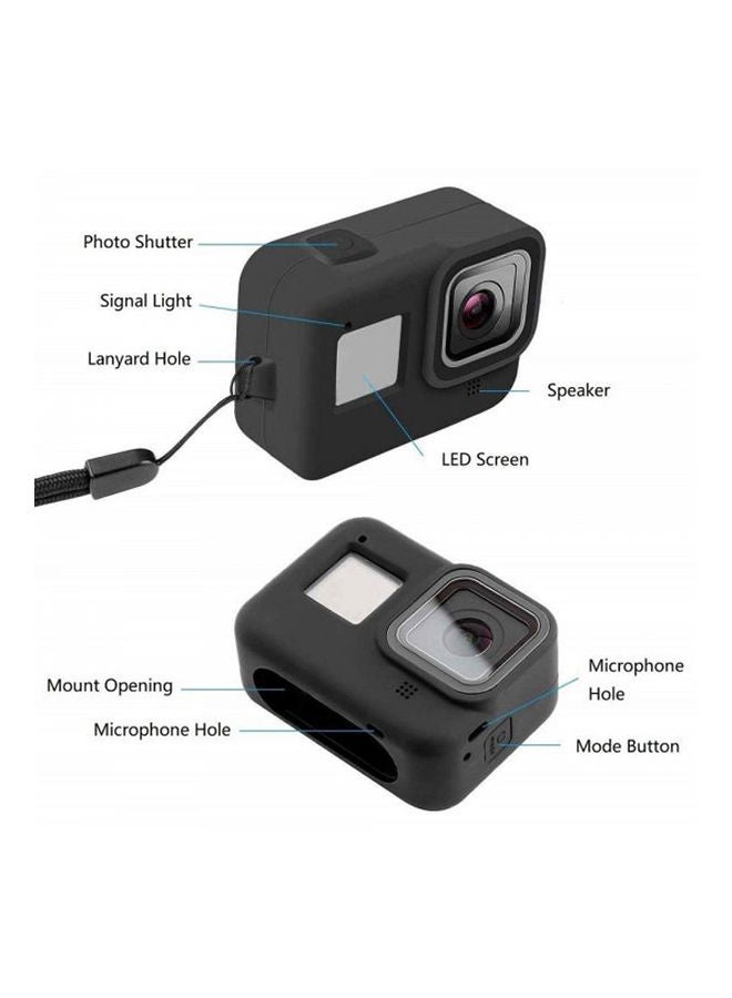 Generic - Silicone Rubber Protective Case For Gopro Hero 8  Action Camera, Housing Case Protector Cover For Gopro Hero 8 Black - Image 1