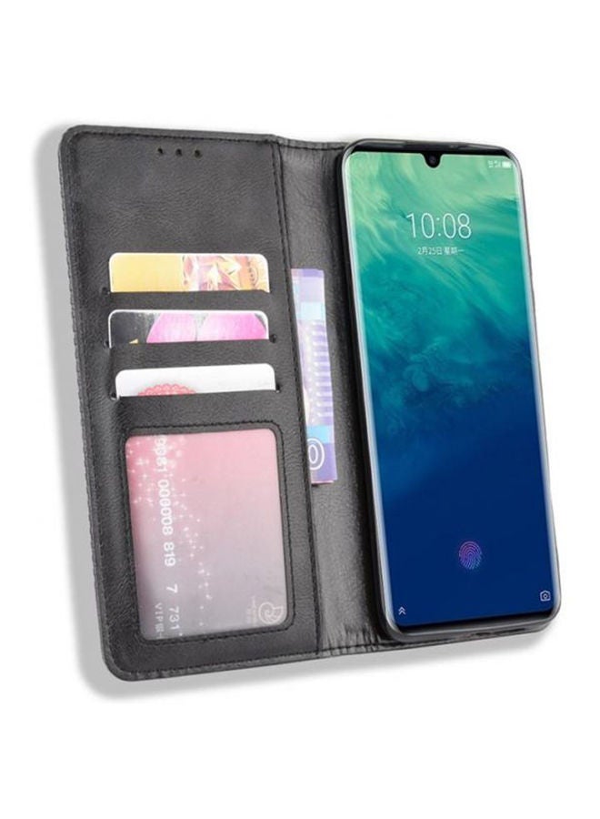 Generic - Case For Zte Axon 10 Pro & Axon 10 Pro 5G. Retro Flip Wallet Phone Case Black - Image 1