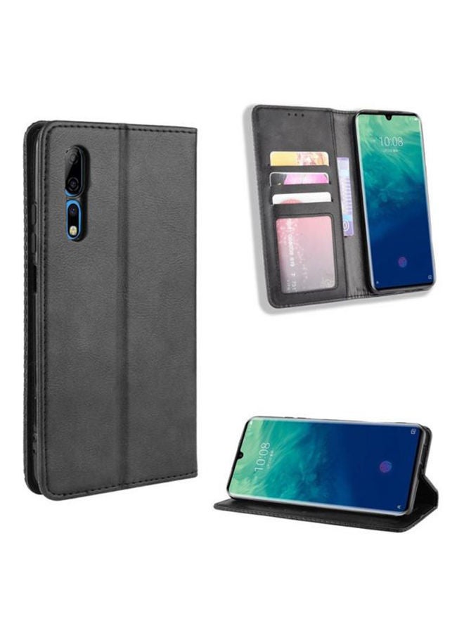 Generic - Case For Zte Axon 10 Pro & Axon 10 Pro 5G. Retro Flip Wallet Phone Case Black - Image 1