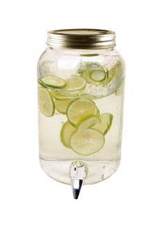 Feelings Glass Juice Dispenser With Tap 3.25L Gold 15x15x27cm  - Image 1
