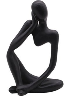 Generic Abstract Handmade Resin Modern Hollow Thinker Sculpture Black 