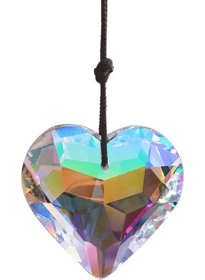 Heart Shaped Faux Crystal Hanging Pendant Multicolour - Image 1