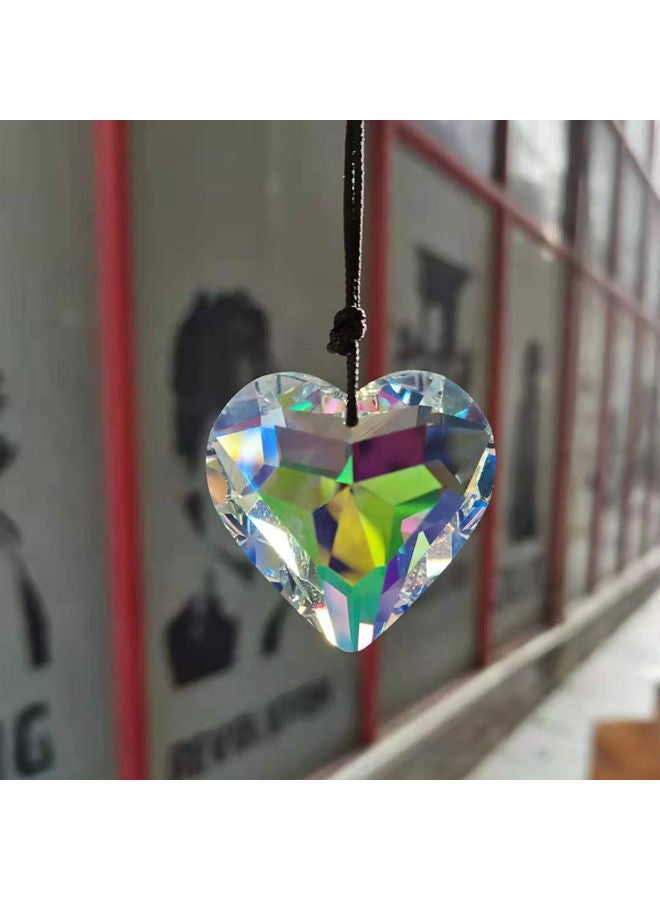 Heart Shaped Faux Crystal Hanging Pendant Multicolour - Image 2