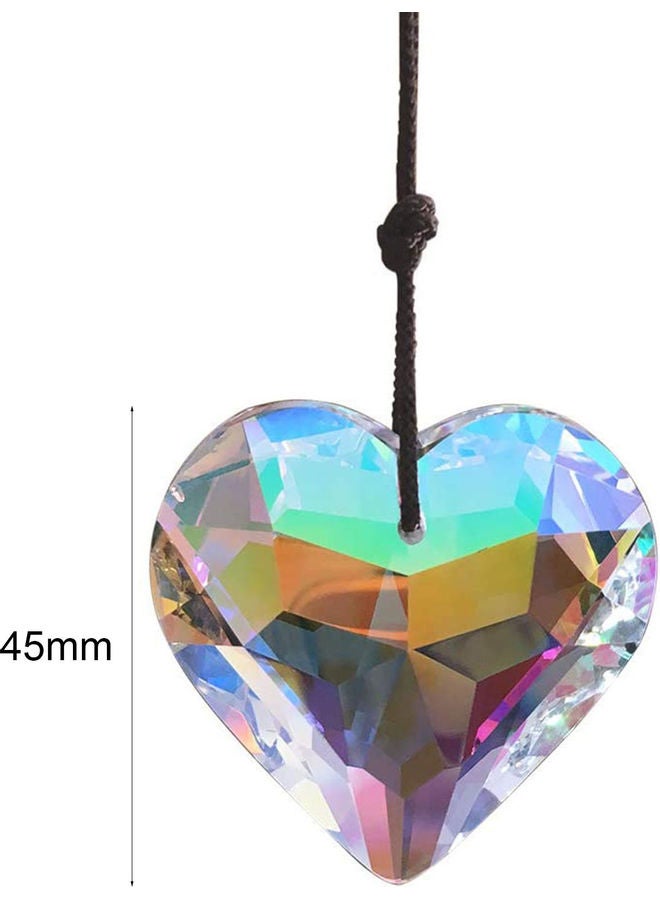 Heart Shaped Faux Crystal Hanging Pendant Multicolour - Image 5
