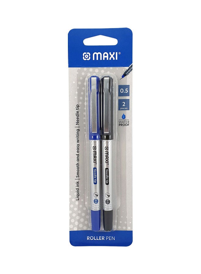 Maxi Pack Of 2 Roller Pen Blue/Black