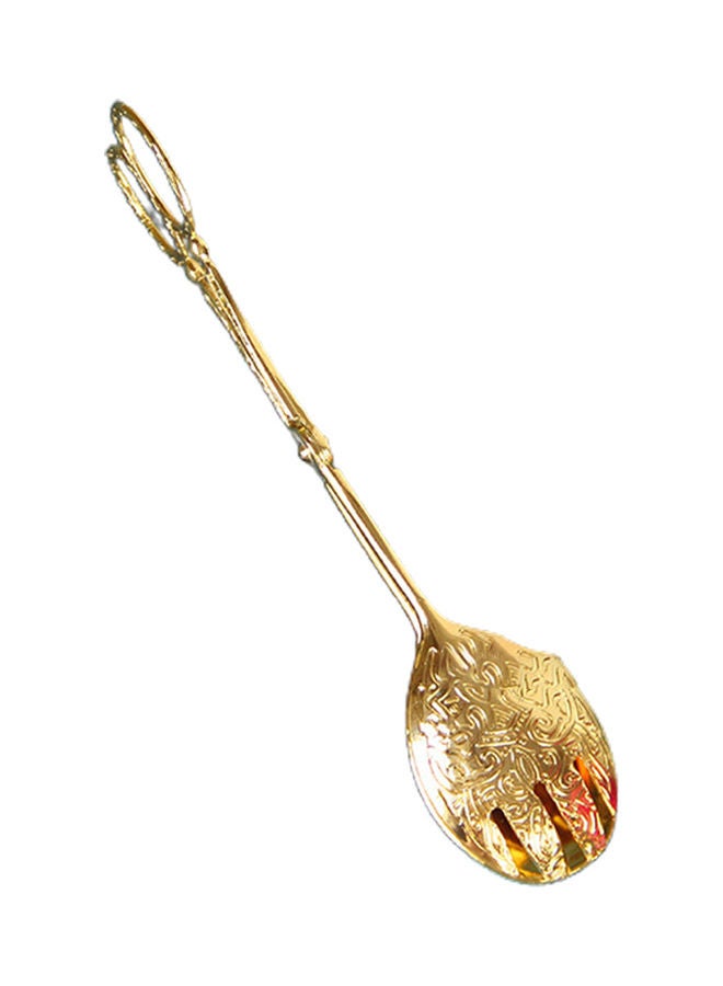 Retro Style Scissor Shape Iron Round Head Serving Clip Golden