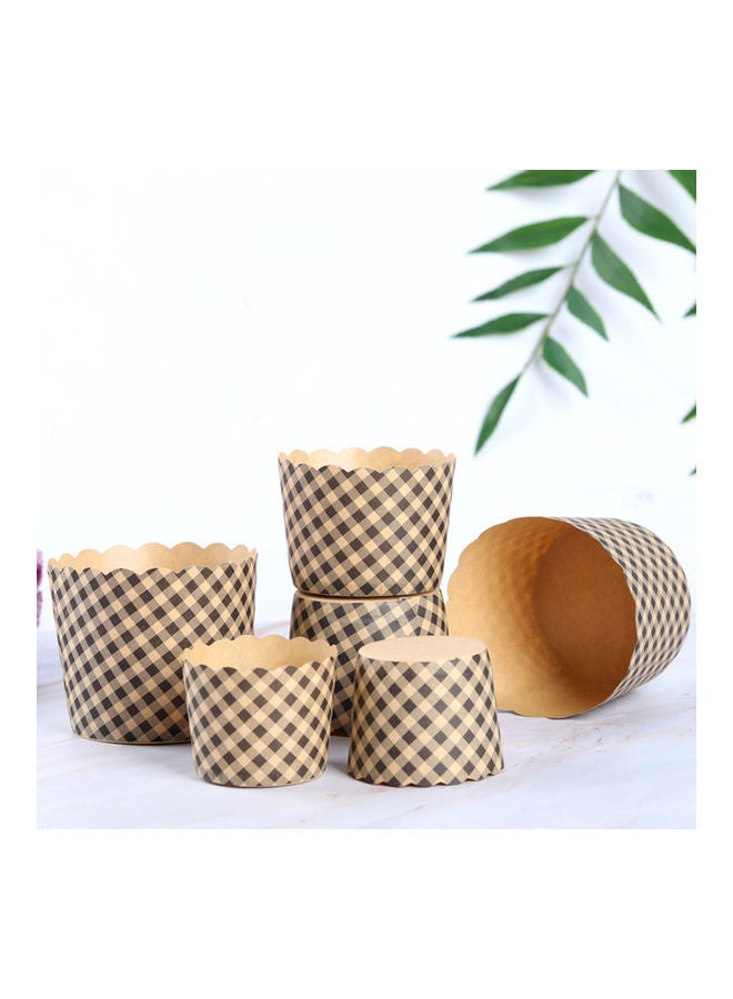 100-Piece Eco-Friendly Stackable Cake Cups Brown - Image 2