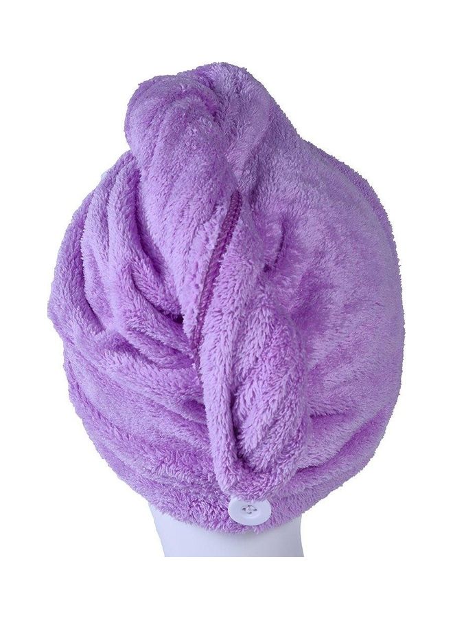 ZENHOME Super Absorbent Hair Towel Purple 25x65cm - Image 1