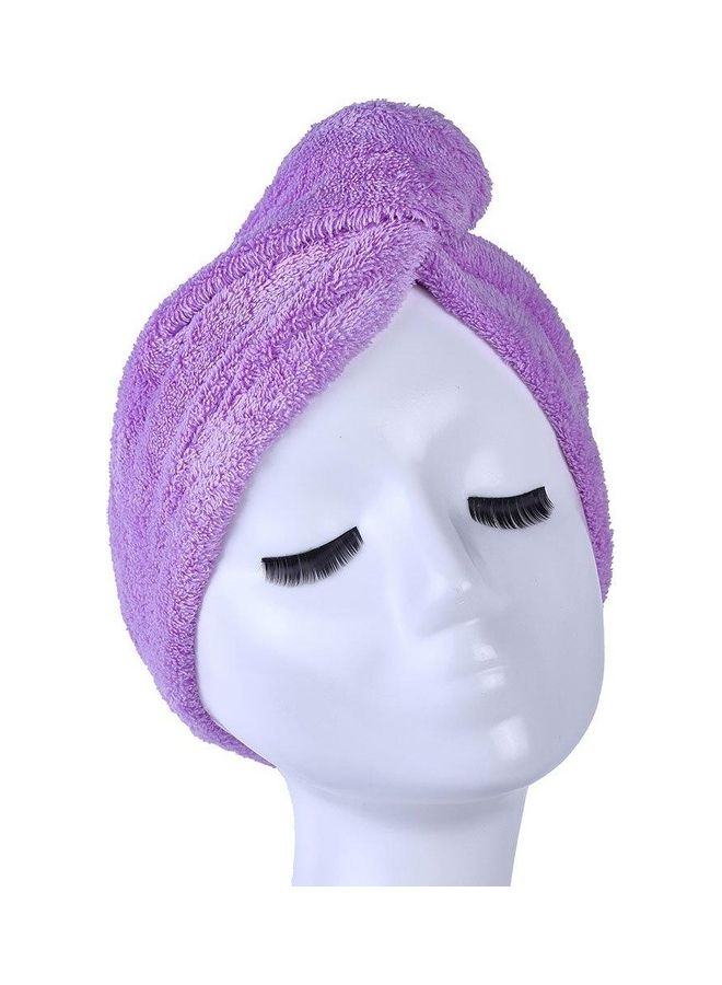 ZENHOME Super Absorbent Hair Towel Purple 25x65cm - Image 2