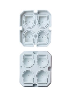 Eco-friendly Skull Shape Silicone 3D Ice Cube Tray Blue