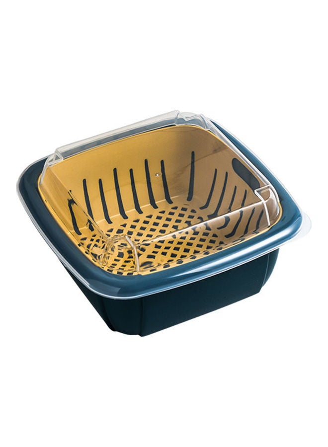 Double-layer Drain Basket Blue/Yellow  - Image 1
