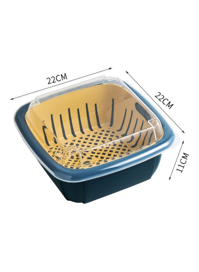 Double-layer Drain Basket Blue/Yellow  - Image 2