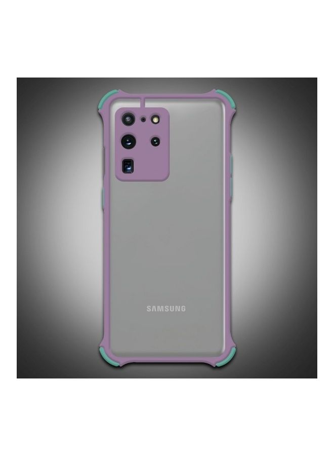 MARGOUN Anti-Drop Bumper Gorilla Frosted Case Cover For Samsung Galaxy S20 Ultra Purple/Clear - Image 4