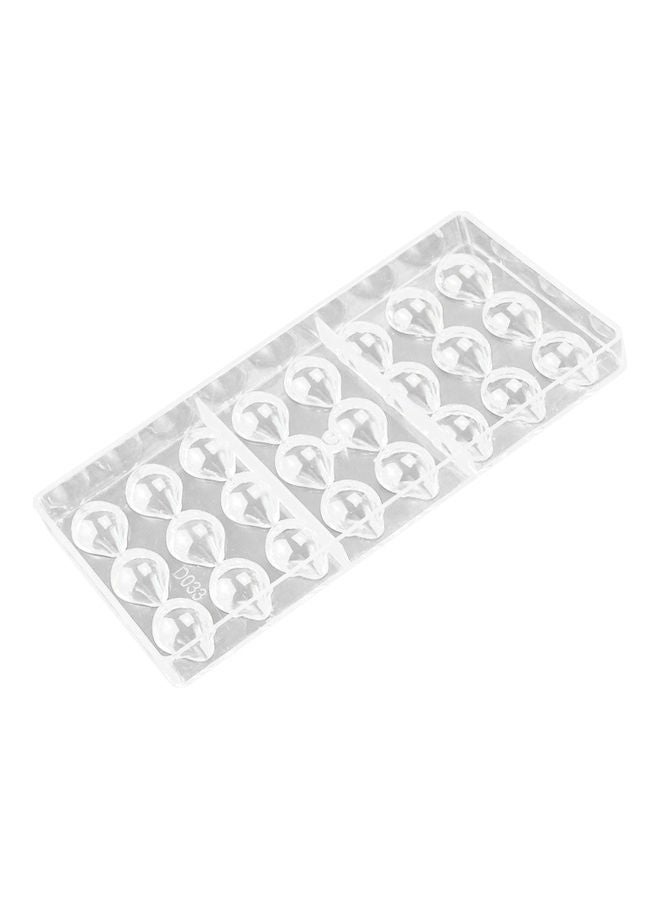 24 Holes Teardrop Shape Candy Mold Clear - Image 1