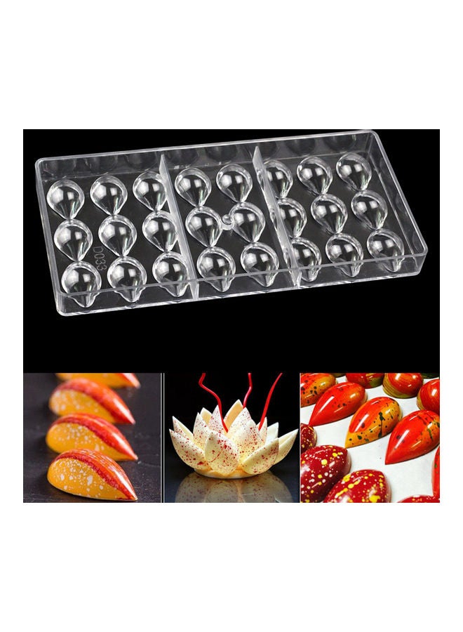 24 Holes Teardrop Shape Candy Mold Clear - Image 3