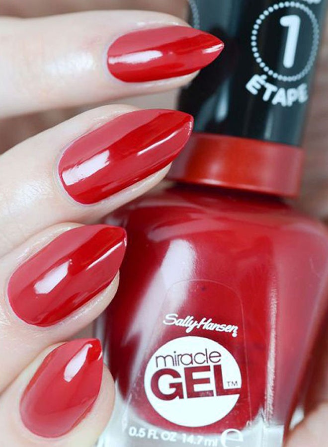 Sally Hansen Miracle Gel Nail Polish Lacquer Rhapsody Red  - Image 5