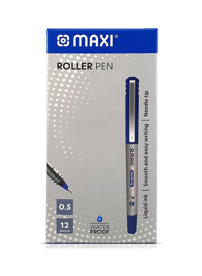 Maxi Pack Of 12 Roller Pen Blue