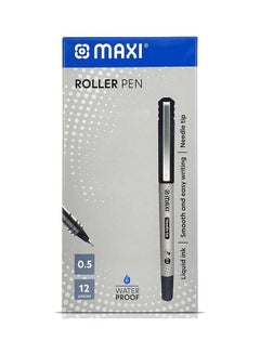 Maxi Pack Of 12 Roller Pen Black 