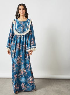 Embroidered Maxi Jalabiya Multicolour
