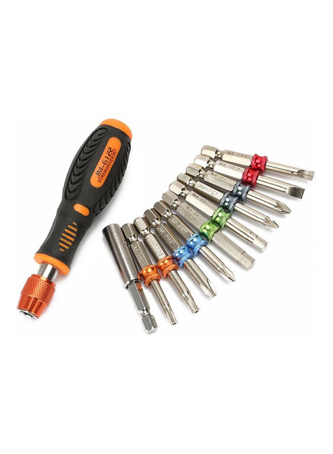 Generic 12 In 1 Household Screwdriver Set Color Ring Screwdriver Set Multifunctional Tools Kit Repair Hand Tool Black 
