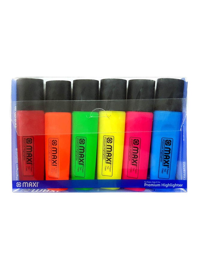 Maxi - Pack Of 6 Highlighters Multicolour - Image 1