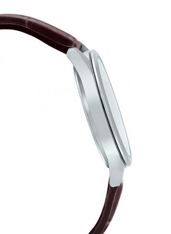 CASIO Men's Leather Analog Wrist Watch MTP-V002L-7B2 - Image 4