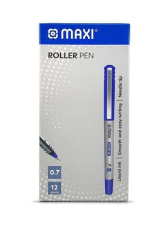 Maxi Pack Of 12 Roller Pens Blue 