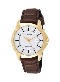 CASIO Men's Water Resistant Analog Watch MTP-V004GL-7AUDF - 47 mm - Brown  - Image 1