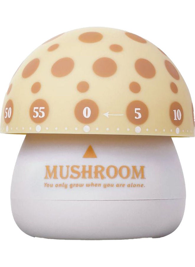 Mushrooms Shaped Mechanical Time Reminder Beige/White