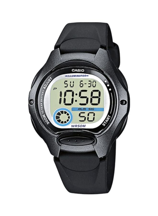 كاسيو ساعة يد رقمية مقاومة للماء للشباب طراز LW-200-1BVEF - 38 مم - أسود للنساء - Image 1