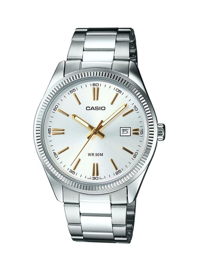 كاسيو ساعة يد بعقارب بسوار من الإستانلس إستيل طراز MTP-1302D-7A2V للرجال - Image 1