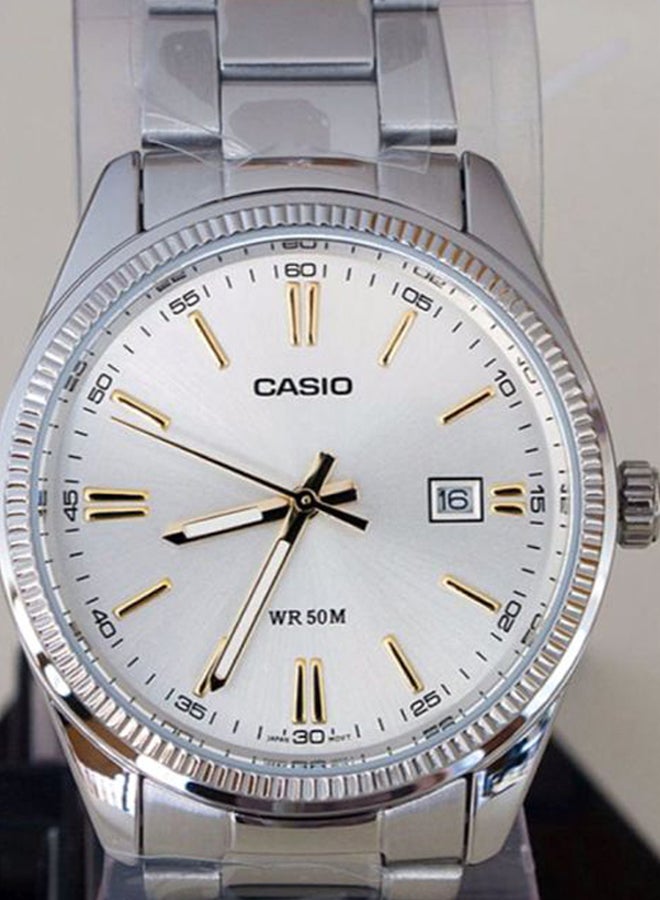 كاسيو ساعة يد بعقارب بسوار من الإستانلس إستيل طراز MTP-1302D-7A2V للرجال - Image 5