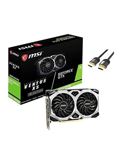 GeForce GTX 1660 Super Ventus XS OC 6GB 192-Bit GDDR6 Graphics Card Black/Silver