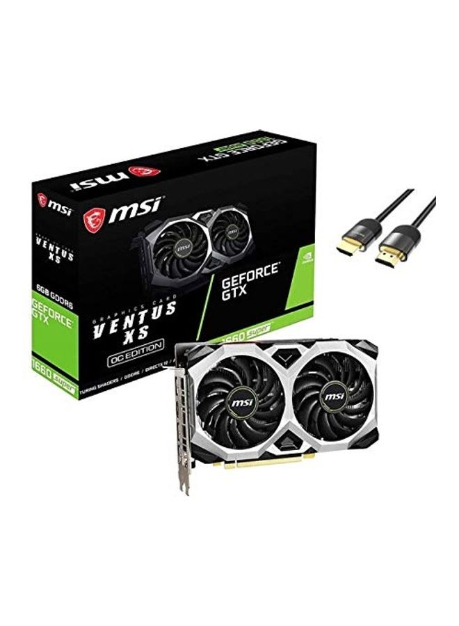 MSI - GeForce GTX 1660 Super Ventus XS OC 6GB 192-Bit GDDR6 Graphics Card Black/Silver - Image 1
