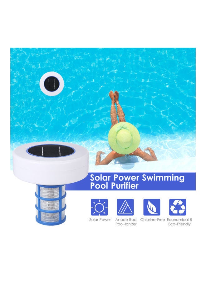 KKmoon - Solar Powered Swimming Pool Purifier White/Blue - Image 1