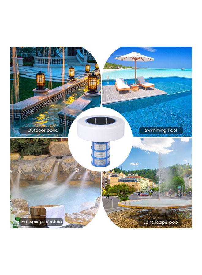 KKmoon - Solar Powered Swimming Pool Purifier White/Blue - Image 1
