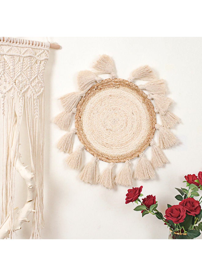 Decorative Wall Hanging Bohemian Tapestry Beige  - Image 4