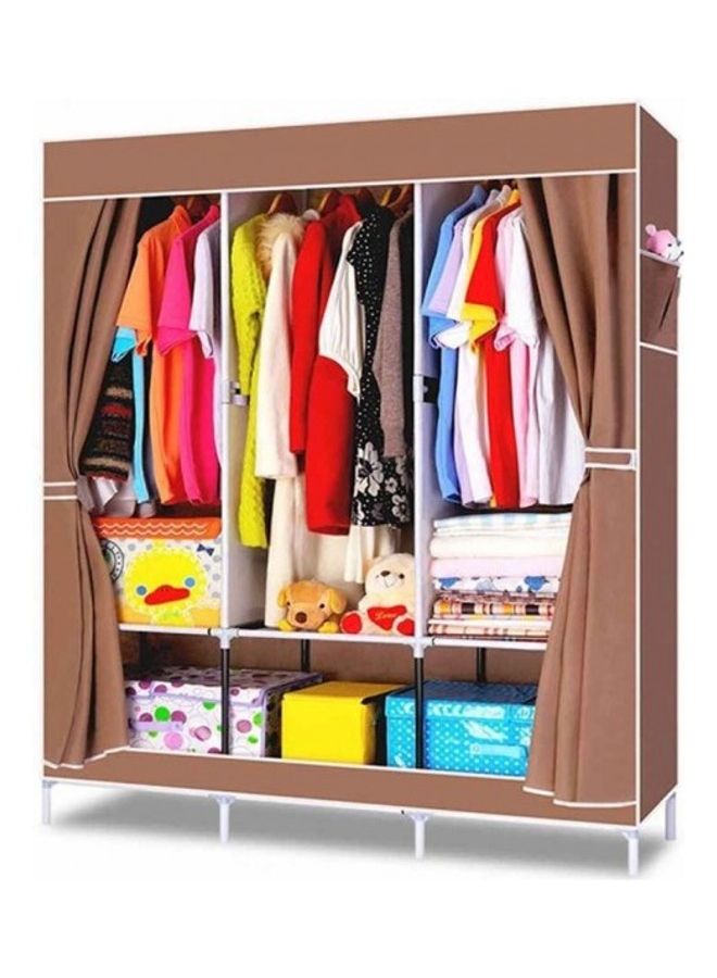 MARGOUN - Fabric Wardrobe Organizer Brown - Image 1