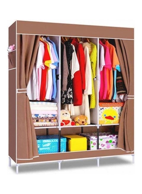 Fabric Wardrobe Organizer Brown