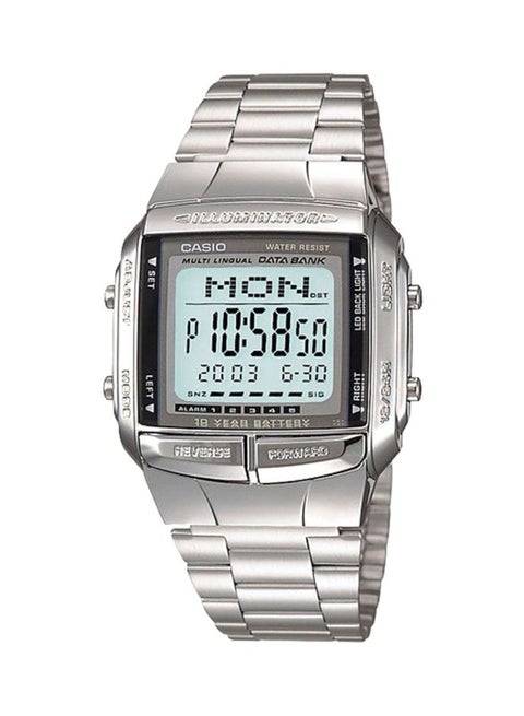 Men's Stainless Steel Digital Watch DB-360-1ADF - 35 mm - Silver