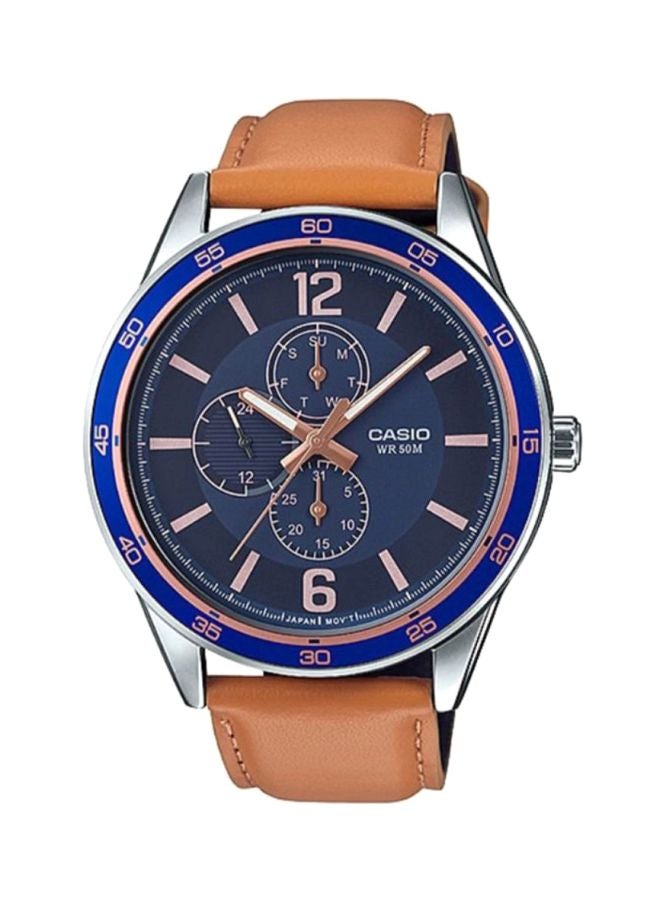 كاسيو ساعة يد بعقارب مقاومة للماء طراز MTP-E319L-2BVDF للرجال - Image 1