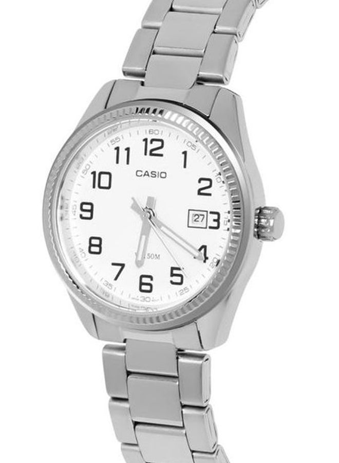 كاسيو ساعة يد إنتايسر بعقارب طراز LTP-1302D-7BVDF - 30 مم - فضي للنساء - Image 4